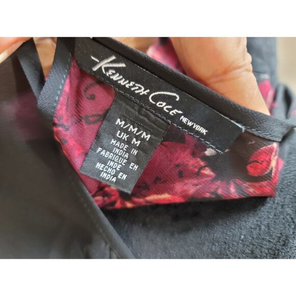 Kenneth Cole Blouse Women's Size Medium Multicolor Crew Neck Sleeveless - Picture 8 of 9